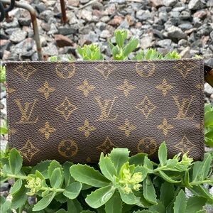 Louis Vuitton Brown and Gold Monogram Pochette